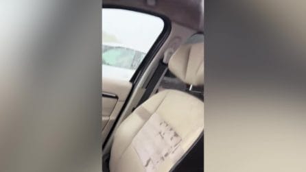 Grandine sull'A36, chicchi fino a 7 centimetri: parabrezzi sfondati e auto danneggiate