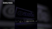 Oasis a Roma, l’annuncio arriva con i droni sullo Stadio Olimpico