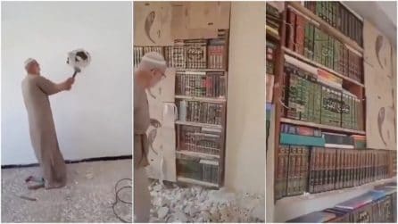 Nasconde la libreria a causa della guerra: un siriano la trova intatta dopo 15 anni