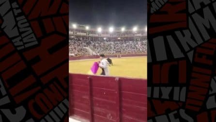 Toro di 508 chili salta due volte la barriera e sfiora il pubblico: paura alla corrida in Spagna