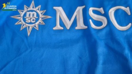 Maglie false del Napoli calcio, maxi sequestro a Napoli