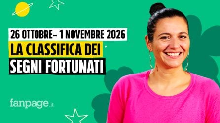 I segni più fortunati nell'oroscopo della settimana dal 26 ottobre all'1 novembre 2026, la classifica