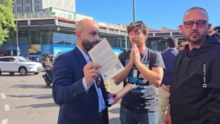 Tensioni al presidio per la remigrazione davanti alla stazione di Napoli